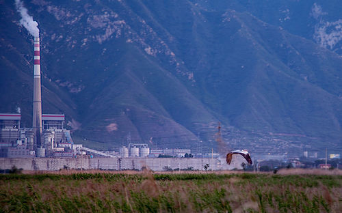 Scenic view of field against mountains