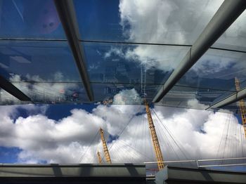 Low angle view of city against sky