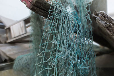 Close-up of fishing net