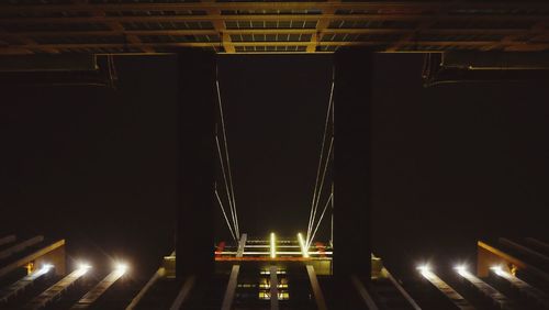 View of illuminated city at night