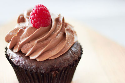 Close-up of cupcakes on table