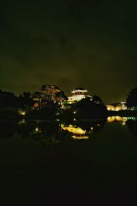 Illuminated city at night