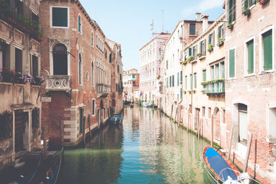 Canal passing through city