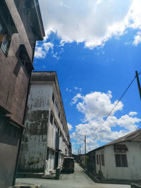 Low angle view of buildings against sky