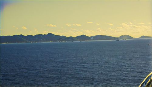 View of sea at sunset