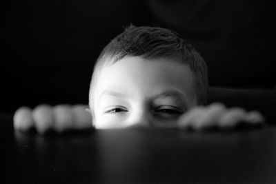 Close-up portrait of boy