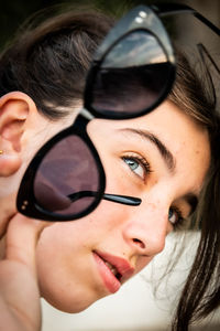 Close-up portrait of young woman