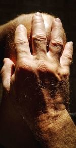 Close-up of human hand