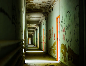 Interior of abandoned building