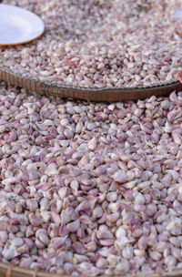 High angle view of vegetables for sale at market stall