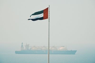 Flag against clear sky