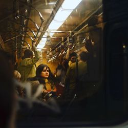 People sitting in train