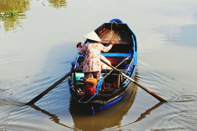 Boats in sea