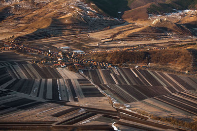 Aerial view of agricultural field