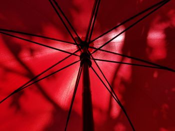 Close-up of red umbrella