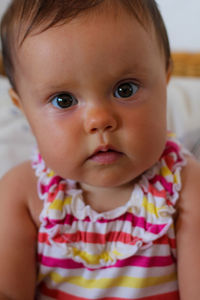 Close-up portrait of cute baby