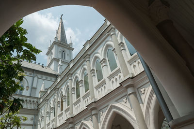 Low angle view of historic building