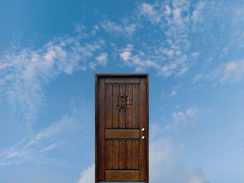 Low angle view of house against sky