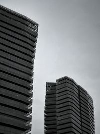 Low angle view of modern building against sky