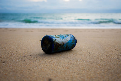 Surface level of pebble on beach