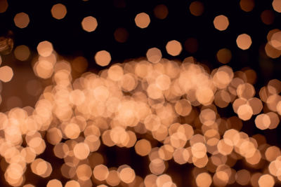 Defocused image of illuminated lights