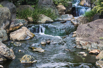 River flowing through rocks