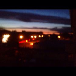 View of illuminated city at night