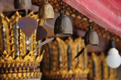 Bells hanging in buddhist temple