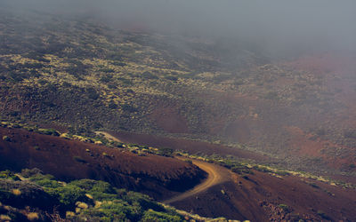 High angle view of landscape against sky