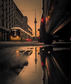 Der blick richtung rosenthaler platz und dem fernsehturm