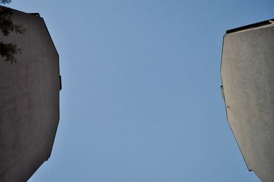 Low angle view of built structure against clear sky