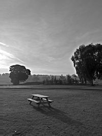 View of bicycle in park