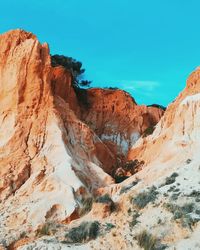 Scenic view of rock formation against sky