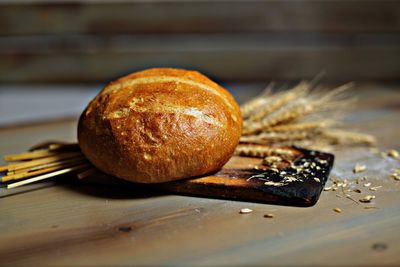 Homemade rye bread.