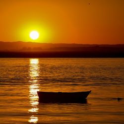 Scenic view of sunset over sea