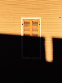 Close-up of yellow blinds