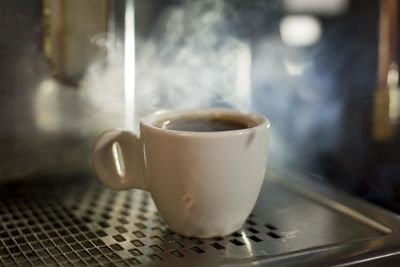 Close-up of coffee on table