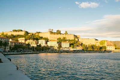 Town with buildings in background