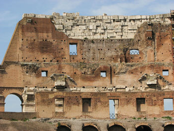 Low angle view of historical building against sky