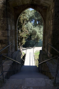 Empty entrance of historic building