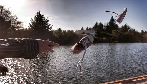 Boats in river