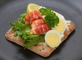 Close-up of food on table