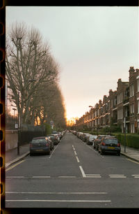 Road passing through city