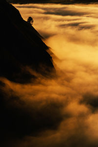 View of cloudy sky during sunset