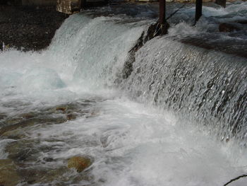 Scenic view of waterfall