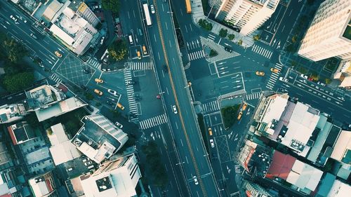 High angle view of cityscape