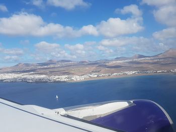 Aerial view of landscape against sky