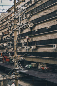 Low angle view of construction site in city