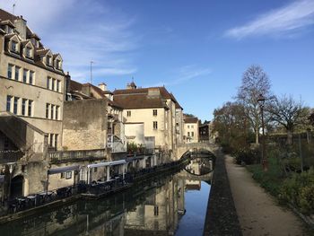 The chevannes garden and canal des tanneurs historical landmark in dole, france