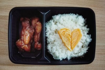 Close-up of served food